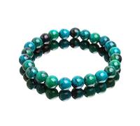 Générique Bracelets en Malachite chrysocolle for hommes et femmes, perles rondes, bijoux 6/8/10mm(Beads 8mm,Hot Stamping)