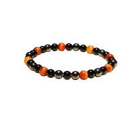 Générique Bracelets En Pierres Naturelles, Bracelet Extensible En Hématite Naturelle De 6 Mm, Orné D'Une Pierre Précieuse, Pour Le Reiki Et Le Yoga. Bijou Énergétique Pour Femmes Et Hommes.