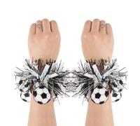 Générique Bracelets Fleurs 2pcs - Cheer Football Danse | Accessoire Pet Poignet Cheerleading Sport Équipe Fête Parade Scène Performance