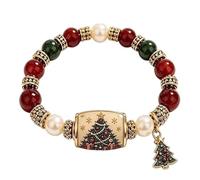 Générique Bracelets Noël Bangle À Perles Ajustable Pour Fêtes Et Vacances