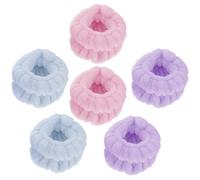Générique Bracelets-serviettes Spa en Flanelle Absorbante 3 Paires pour Lavage du Visage, Bandeaux Élastiques Confortables de 16 Cm, Accessoires Maison pour Soins Personnels