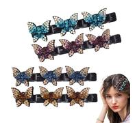 Générique Braid Clips | Braided Hair Clips | Crystal Stone Braided Hair Clips, Decorative Hairs Clamps, 9x3cm/3.54x1.18 Inches Hair Stylish Accessories For Special Occasions & Everyday Use