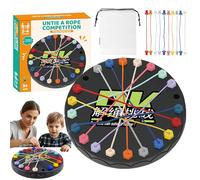 Générique Brain Teaser Rope Puzzle - Knot Untangling Toy Game | Fun Family Challenge for Motor Skills, Stress, Parent-Child Bonding, Portable Travel Game with Varying Difficulty