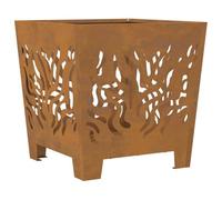 Générique Braise Marron 40 x 40 x 40 cm Acier résistant aux intempéries,Maison & Jardin, Cheminées, Marron (Poids 5.15KG)