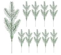 Générique Branches de Pin Artificiel 10 Pièces - Tiges de Pin Faux,Décorations Végétales pour Artisanat Création de Couronnes Centre de Table Salon Mariage