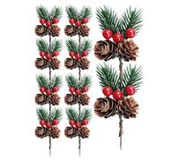 Générique Branchettes De Noël,10 Pièces De Branches Artificielles Décoratives - Branches pour Couronnes De Fêtes | pour Mariage Couronnes Guirlandes Centres De Table