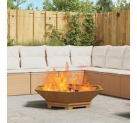 Générique Brasero Hexagonal 100x100x28 cm en Acier Weathering,Cheminées,15.4KG-858999