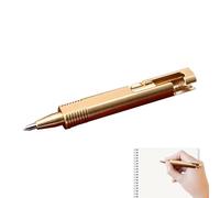 Générique Brass Ballpoint Pen - Brass 63-80mm | Small Writing Pen, Short Journal Pens With Compact Portable Design | Durable Bras Writing Tool For Home School Office Everyday Use