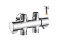 Générique Brass Double Control One in Two/Three/Four Out Angle Valve One Two Three Way Toilet Spray Gun Shunt Multifunctional Valve(Valve Body 4)