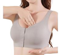 Générique Brassiere Femme Soutien-Gorge Post-Chirurgie pour Reconstruction Mammaire,Fermeture Frontale,sans Coutures,pour Cancer du Sein,sous-vêtement Confortable et Polyvalent(Light Gray,M)
