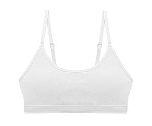 Générique Brassière Rembourré Bra De Yoga pour Femmes, U Cou Hauts sans Manches U Cou Course Entraînement Yoga À La Mode Réservoir Hauts De Sport Soutien-Gorge (White, M)