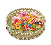 Générique Bread Baskets, Vegetable Trays, Woven Serving Bins, Flat Bottom Washable Design, Decorative Storage for Cakes Buns Fruits Candy Party Buffet Dining Table Kitchen Use, Long Lasting