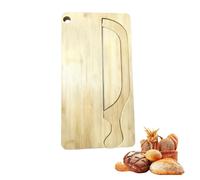 Générique Bread Bow Knife With Matching Crumb Tray, Left Right Handed Design Serrated Steel Blade Universal Kitchen Tool, Rustic Farmhouse Bagel Loaf Slicing Gadget for Bakers Restaurants