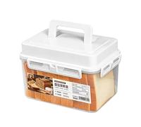 Générique Bread Container - Clear Airtight Loaf Storage Box, Bread Holder With Lid And Handle, For Cabinet Pantry Refrigerator Freezer Kitchen Counter Baking