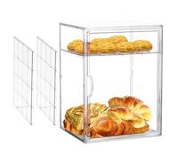 Générique Bread Storage Container - Large Adjustable Clear Acrylic Container | Clear Bread Box - for Countertop Corner Pantry Food Sandwich Toast Loaf Dough Bagel Roll Banana Butter Fridge