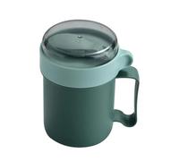 Générique Breakfast Cup, Soup Containers With Lids For Lunch, 500ml Wide Mouth Cereal Bowls With Foldable Spoon For School Office Outdoor Travel Home Picnic Camping Gym