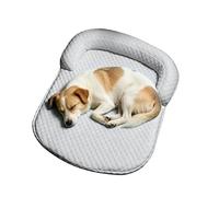 Générique Breathable Dog Mat, Chilling Fiber Pad, Large Soft Cooling Bed with Bolster, Summer Pet Sleep Design, Comfortable Kennel Liner for Details, Lightweight Floor Cushion for Kitten Kennel