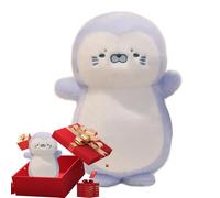 Générique Breathing Stuffed Animal, Penguin Sleep Companion Toy Doll, Baby Soothing Bedtime Nursery Comfort Plush for Relaxation Travel Gift Preschool Bedroom Daily Family Use