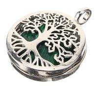 Générique Breloque Arbre de Vie Creuse en Alliage et Pierre Synthétique, Pendentif DIY pour Fabrication Bijoux, Charme Petit Format, Accessoire Création Colliers et Bracelets, Fournitures