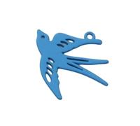 Générique Breloque moderne en forme d ' hirondelle, composant de bijoux en métal élégant, idéal pour la création de colliers et de boucles d ' oreilles faits à la main, pendentif oiseau minimaliste