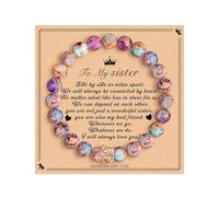 Générique Breloques Bracelet Bracelet Bracelet Anneaux cadeau pour maman, sœur, enseignante, de Rhodolite, cadeau Inoxydable Bracelets Hommes Bijoux (P, One Size)