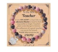 Générique Breloques Naturelle Anneaux des enseignants exprimant leur gratitude Bracelet Message Bracelet Bracelet Bracelets Bijoux (K, One Size)