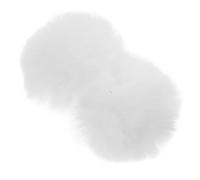 Générique Breloques pour Chaussures de Pompon Blanc, 2pcs, Décoration Élégante en Fausse Fourrure, Accessoires Amovibles pour Paquet et Soirées