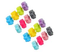 Générique Breloques pour Coupes à Vin en Silicone 24pcs, Identifiants Réutilisables Transparents, Faciles à Installer et Pratiques pour Soirées et Dîners