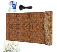 Générique Brise Vue Jardin Canisse en Bambou Naturel Clôture Extérieur Rouleaux Occultant Panneau pour Patio Pergola Protection Contre Le Vent Et Soleil Attaches Incluses 30-200cm(Brun,100x950cm)