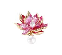 Générique Broche AimantéE Femme Broche en forme de fleur de zircon imitant l'or étincelant pour femme Jewelr Robe Pin Up (One Size)