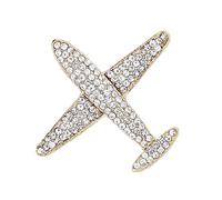 Générique Broche Avion Ornée de, à Porter avec Un Tailleur, Une Robe Ou Un Pull, Or