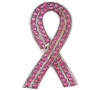 générique Broche de Ruban Rubans Roses Cadeau de Cancer du Sein Broches de Cristal Rose pour Un événement Public et Social de bienfaisanceIntelligent et Charmant