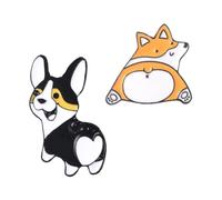 Générique Broche Décorative Chien Cartoon 2pcs en Alliage pour Femmes et Filles, Épingle à Vêtements Multi-usage Élégante pour Usage Quotidien et Célébrations