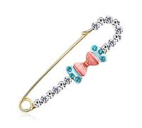 générique Broche délicate pour Femmes Hommes, Bowknot Strass Broche épingle en Soie écharpe Boucle Costume Bijoux Cadeau de Pince-Seins - AI093-B Pratique et pratiqueDurabilité et attractivité