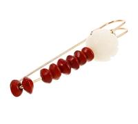 Générique Broche en Jade Vert et Blanc Racine de Bodhi, Épingle Sécuritaire Large pour Châles et Foulards, Design Élégant et Confortable à Porter