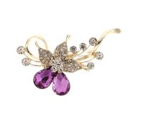 Générique Broche Fleur Vintage à Cristaux pour Femmes Épingle Écharpe Élégante Forme de Fleur Ajourée Accessoire Mode Polyvalent pour Robes et Tenues Raffinées