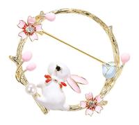 Générique Broche Lapin en Métal Fin Couronne Décorative Épingle de Sûreté pour Vêtements et Écharpes Accessoire Mode Féminin Élégant pour Usage Quotidien et Présents