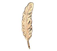 Générique Broche Pin Forme Plume Feuille Bijoux Vintage Couleur d'or
