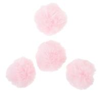 Générique Broche Pompon en Fausse Fourrure Rose 8 Cm, Léger et Doux Toucher, Lot de 4 pour Décoration DIY Vêtements, Bijoux et Accessoires