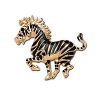 générique Broche Zebra Or Mignon Zebra Broche Mode Métal Animal Broche Émail Pin Femmes Broches Pin Cadeau Party Accessoire Confortable et écologiqueSpécialité dextérité