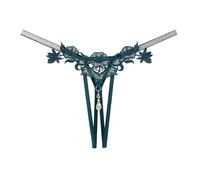 Générique Broderie sous-vêtements en Mme Sexy Perle Faible String Taille Fleurs sous-vêtements en Perspective Taille Unique
