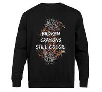Générique Broken Crayons Still Color Pull Ras du Cou Unisexe Noir