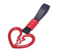 Générique Broken Heart Car Handle Strap - Rear Bumper Warning Decor Bus Handle | Heart Car Handles Hand Strap, Auto Rear Bumper Warning Drift Charm Rings For Cars Internal External Decoration