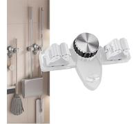 Générique Broom Holder Mop Hanger, No Drill Suction Cup Mop and Broom Organizer, Vacuum Wall-Mounted Mop Holder for Bathroom, Kitchen, Laundry Room (Transparent White)