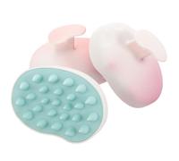 Générique Brosse à Cheveux pour Lavage et Massage du Cuir Chevelu 3 Pièces en Silicone Alimentaire, Exfoliante et Portable, Utilisable sur Cuir Chevelu Sec ou Humide, Couleurs Dégradées