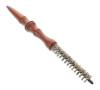 Générique Brosse à Cheveux Ronde pour Coiffage Précis Résistante la Chaleur Mini Taille en Bois Poils de Sanglier pour Boucler et Lisser les Cheveux Courts