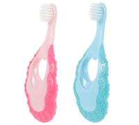 Générique Brosse à Dents Design Confortable et Maniable 1-6 pour Garçon et Filles Ergonomique 2 Pièces, Poils Souples en Plastique pour Bébé et Tout-petit