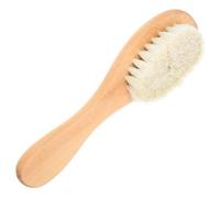 Générique Brosse à Linge Fiel de Boeuf Detachant en Bois Poils de Chèvre pour Nettoyage Doux et Élimination des Taches Tenaces sur Tissus Délicats et Coton Marron