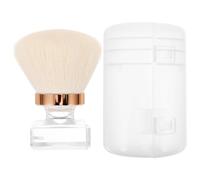 Générique Brosse à Ongles pour Manucure et Nail Art Poils Doux en Fibre Synthétique Blanche Manche Transparent Ergonomique Brosse Nettoyante Compacte pour Éliminer Poussière et