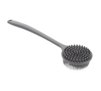 Générique Brosse de Bain en Silicone Grise à Long Manche Brosse Exfoliante et Masseur Corporel Multifonction Soin du Dos pour Nettoyage et Massage Corporel